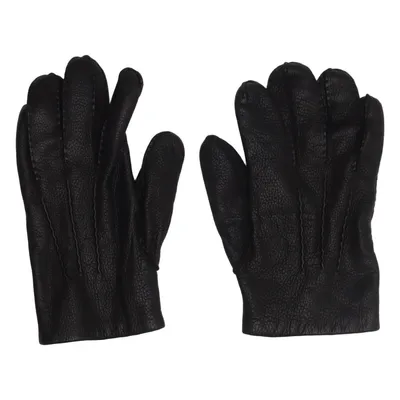Gants en cuir (Noir) de Dents Cachemire, Cuir