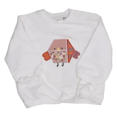 Sweatshirt (White) from Mayoral Newborn Cotton, Elastane, Polyester