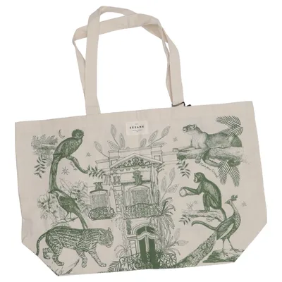 Stoffbeutel (Beige, Grün) von Sézane Recycelte Baumwolle