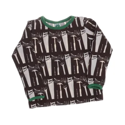 Långärmad t-shirt (Brun, Flerfärgad) från Småfolk Bomull, Elastan, Modal