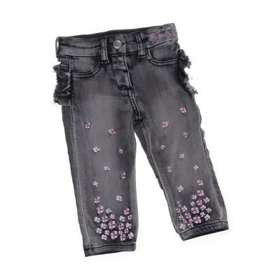 Jeans (Black, Multicolored) from Monnalisa Cotton, Elastane, Polyester