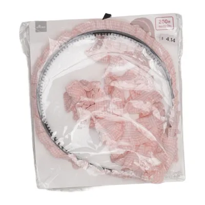 Haarband (Roze, Wit) van Daiso Nylon, Polyester