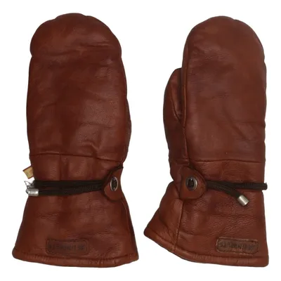 Leather mittens (Brown) from Lindberg
