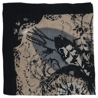 Sjal (Svart, Beige)
