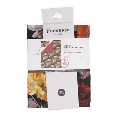 Bed set (Black, Multicolored) from Finlayson Organic cotton