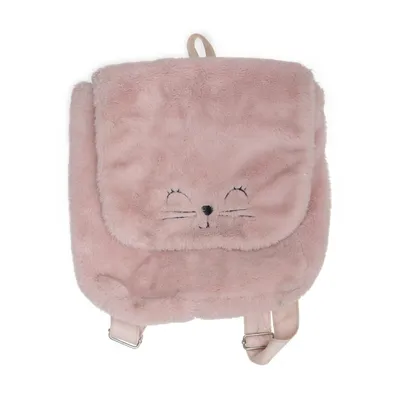 Ryggsäck (Rosa) Pälsimitation