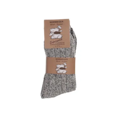Knit socks (Gray, Black, White) from Norweger