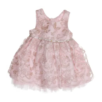 Brudnäbbsklänning (Rosa, Guldfärgad) från American Princess Polyester