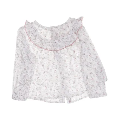 Blus (Vit, Flerfärgad) från Zara Mini Bomull