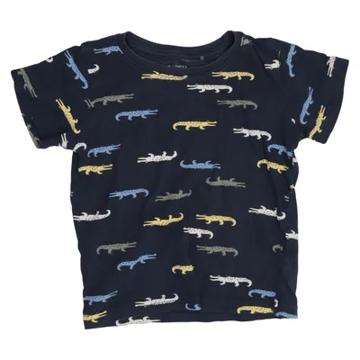 T-shirt (Blue, Multicolored) from Lindex Kids Cotton