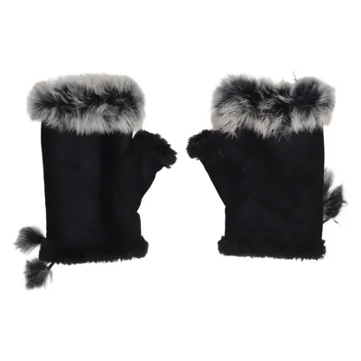 Vingerloze handschoenen (Zwart)