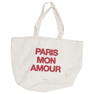 Canvas tas (Beige, Rood) van Sézane Katoen