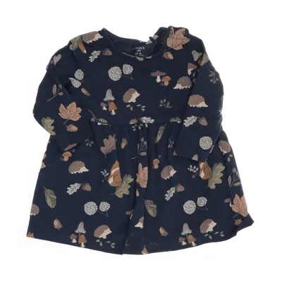 Jurk (Blauw, Meerkleurig) van Lindex Baby Katoen, Elastaan