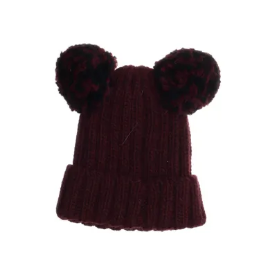 Pompon muts (Rood) van Helene Berman London Acryl, Alpacawol, Wol, Viscose