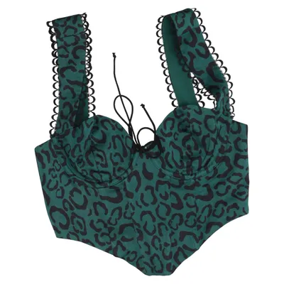 Bustier (Green, Black) from For Love & Lemons Elastane, Recycled polyester, Viscose