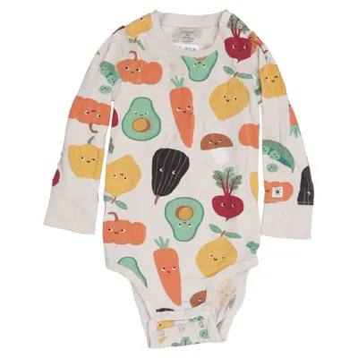 Romper (Beige, Meerkleurig) van Lindex Baby Katoen, Elastaan