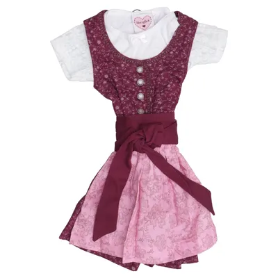 Dirndl (Rose, Rouge, Blanc) de Herzglúck Coton