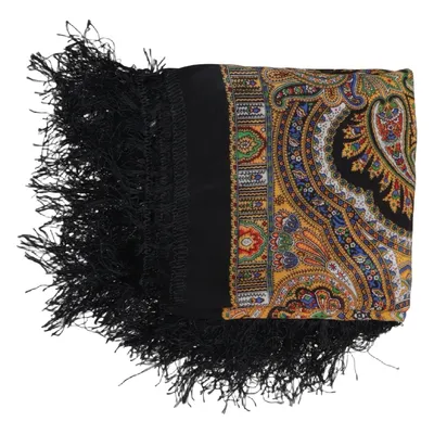 Scarf (Svart, Flerfärgad) Viskos, Ull