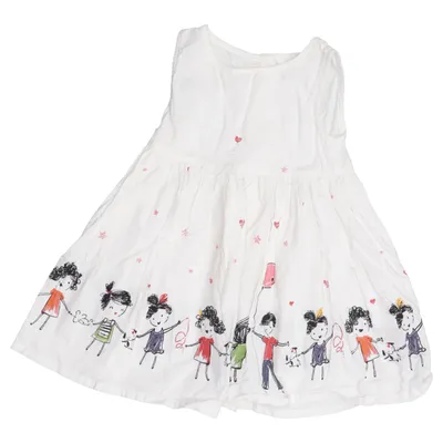 Dress (White, Multicolored) from LC Waikiki Baby Cotton