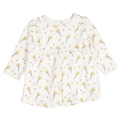 Jurk (Beige, Geel, Meerkleurig) van Färg & Form Elastaan, Organisch katoen, Polyester