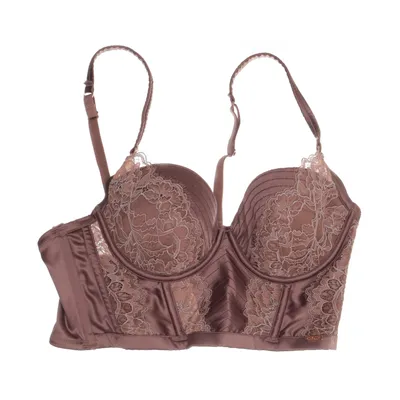 Bustier (Marron) de Noir Élasthane, Polyamide, Polyester
