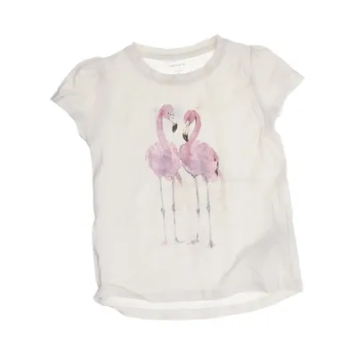 T-shirt (Beige, Rosa) från Name It Elastan, Ekologisk bomull