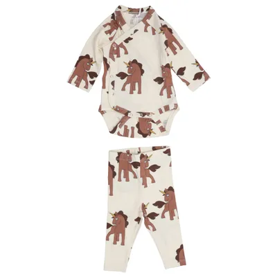 Set (Beige, Brown) from Mini Rodini Cotton, Elastane