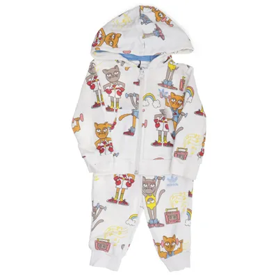 Mjukisset (Vit, Flerfärgad) från Adidas Mini Rodini Ekologisk bomull, Återvunnen polyester