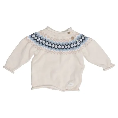 Sweater (Beige, Multicolored) from Newbie by KappAhl Cotton