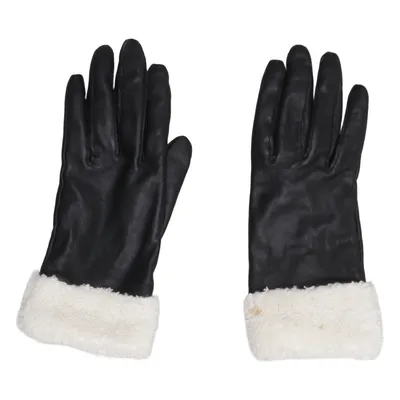 Læderhandsker (Sort, Hvid) fra Glitter Læder, Polyester