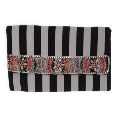 Clutchtaske (Sort, Hvid, Flerfarvet) fra Atmosphere Bomuld, Polyester, Viscose