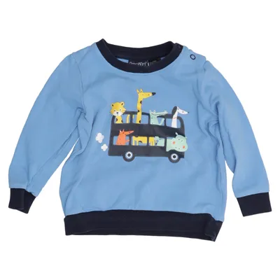 Sweatshirt (Bleu) de Lupilu Coton, Élasthane