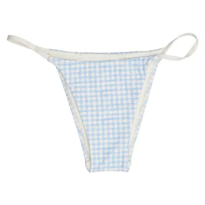Bikini bottom (Blue, White) from Monday Swimwear Elastane, Nylon, Polyester