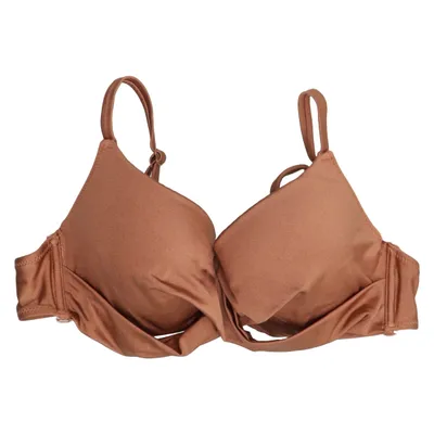 Bikini top (Bruin) van Nor Elastaan, Polyamide, Gerecycled polyester