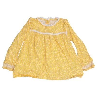 Kjole (Gul, Hvid) fra Little Bird Bomuld