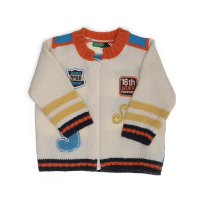 Cardigan (Hvid, Flerfarvet) fra United Colors of Benetton Akryl, Uld