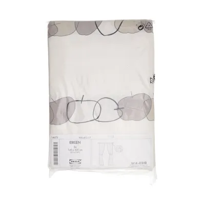 Gordijn aan roede (Wit, Meerkleurig) van IKEA Katoen