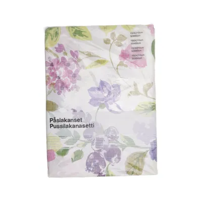 Bäddset (Vit, Flerfärgad) från Hemtex