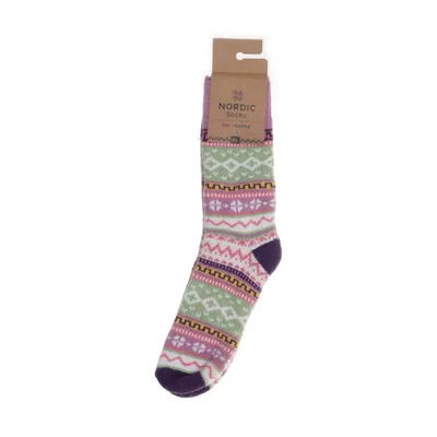Knit socks (Multicolored) from Nordic
