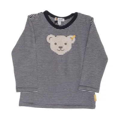 Långärmad t-shirt (Svart, Vit) från Steiff Bomull, Elastan