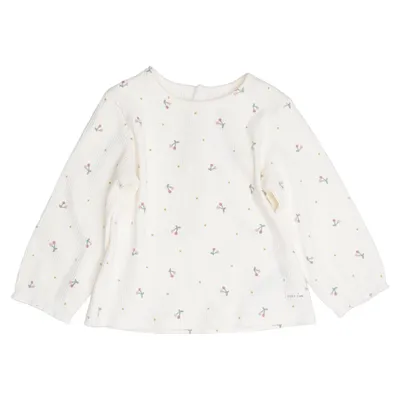 Langærmet t-shirt (Beige) fra Tex Baby Bomuld, Elastan