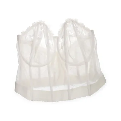 Bustier (White) from Elomi Elastane, Nylon, Polyester