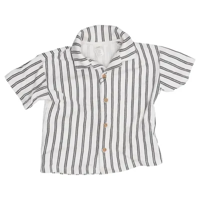 Korte mouwen shirt (Wit, Zwart) van H&M Katoen