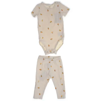 Set (Beige, Flerfärgad) från Lindex Baby Bomull, Elastan