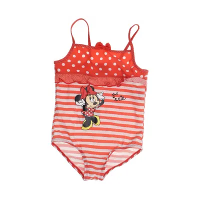 Badpak (Wit, Rood) van Minnie Mouse Elastaan, Polyamide