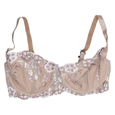 Bra (Beige, White) from Girls Secrets Elastane, Polyamide