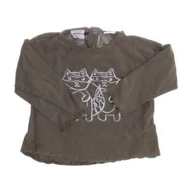 Långärmad t-shirt (Grön, Vit) från Zara BabyBoy Bomull