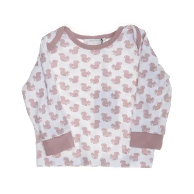 Långärmad t-shirt (Vit, Lila) från Sense Bomull