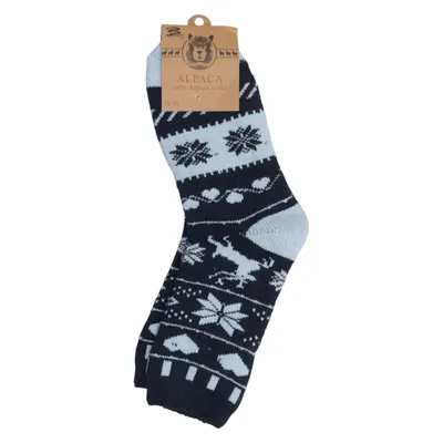 Sokken (Blauw, Zwart) van Alpaca Alpacawol