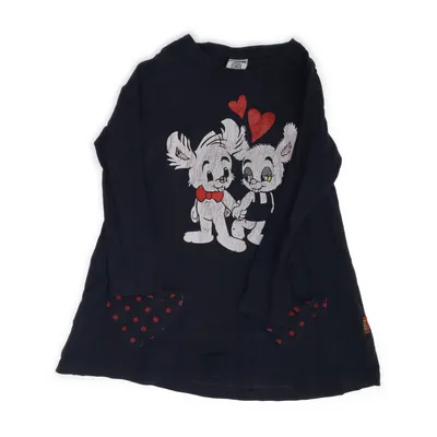 Dress (Blue, Red) from Bamse by Lindex Cotton, Elastane